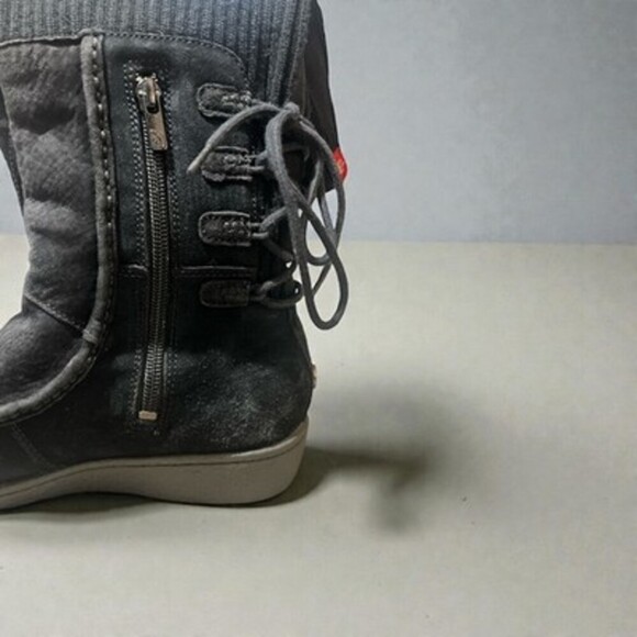 The North Face Boots Winter Tall Sweater Knit Black Suede PrimaLoft Women's 7.5 - Picture 8 of 9